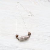 Ancient White Sulemani Agate Necklace