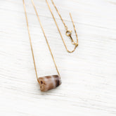 Antique Longevity Dzi Bead - Caramel Phum Agate