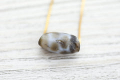 Antique Longevity Dzi Bead - Light Agate