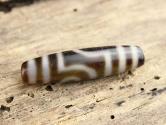 Balancing Double Eyed Tibetan Dzi Bead