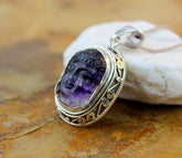 Amethyst Buddha Pendant
