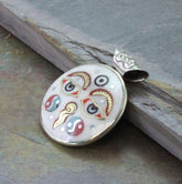 2 Sided Bone Pendant Dorje Design