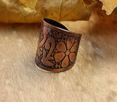 Adjustable Recycled Copper Lotus Ring