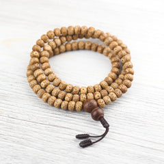 Anxiety-Relieving Lotus Seed Mala & Bracelet Set