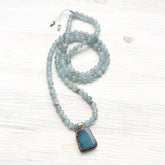 Aquamarine Serenity Mala Necklace