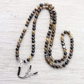 108 Bead Striped Agate Mala