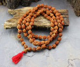 9mm Rudraksha Bead Knotted Mala