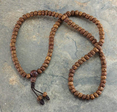 108 Bead Tibetan Sanded Rudraksha Mala