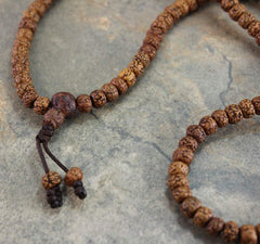 108 Bead Tibetan Sanded Rudraksha Mala