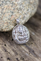 1 Inch Sterling Silver Ganesh Pendant