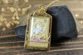 2 Inch Encased Ganesh and Thai Deity Amulet