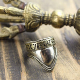 Adjustable Mantra Shield Ring