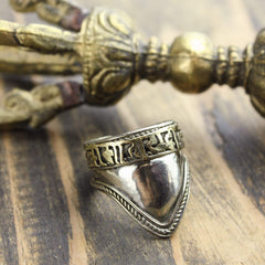 Adjustable Mantra Shield Ring