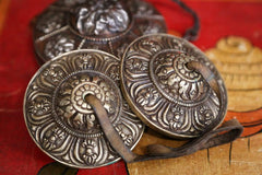 Auspicious Symbols Tingshas with Case