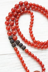 Ancient Fire Blood Lotus Carnelian Mala