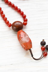 Ancient Fire Blood Lotus Carnelian Mala
