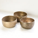Antique Thado Singing Bowl Set of 3 - Healing & Transformation