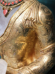 Astonishing Crystal and Gold Shakyamuni Buddha Statue