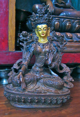 8 inch Copper Wrapped White Tara Statue