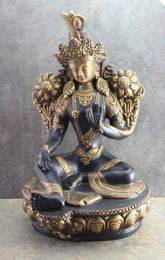 9 Inch Ceramic Green Tara Statue