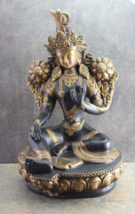 9 Inch Ceramic Green Tara Statue