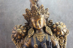 9 Inch Ceramic Green Tara Statue