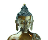 9 Inch Amitabha Silver and Bronze Statue