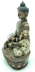8 Inch Shakyamuni Bronze and Silver Statue