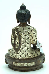 8 Inch Shakyamuni Bronze and Silver Statue
