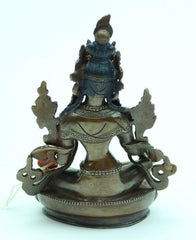 5 inch Green Tara Bronze Statue