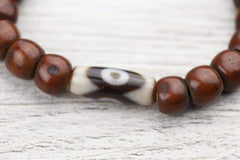 Antique Bodhi and Dzi Bracelet