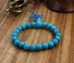 8mm Positive Outlook Howlite Wrist Mala
