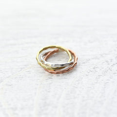 Astrological Three Metal Focus Ring for Anxiety