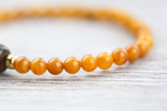 Baltic Amber Sky Door Dzi Bracelet