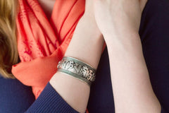 Adjustable Silver-Plated 1 Inch Cuff