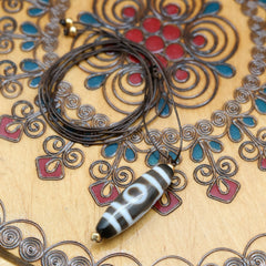 Accumulation of Influence Dzi Bead Necklace