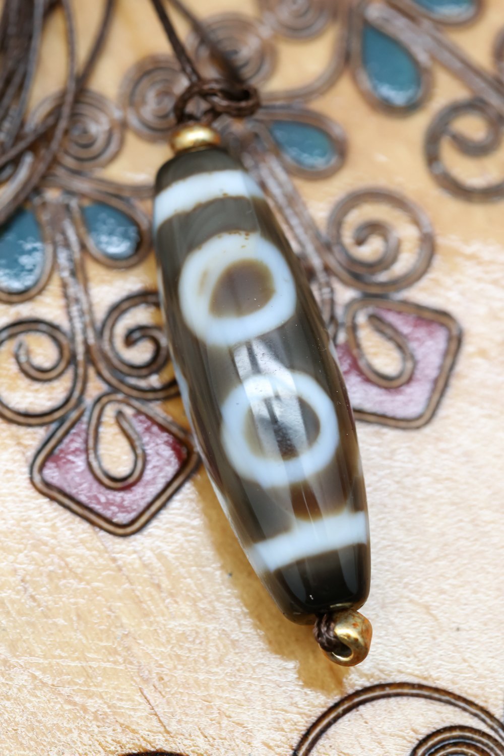 Accumulation of Influence Dzi Bead Necklace
