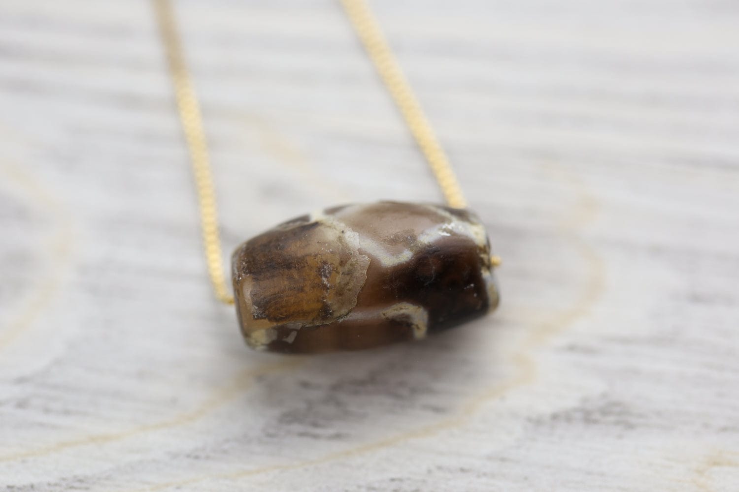 Ancient Diamond Eyes Dzi Bead
