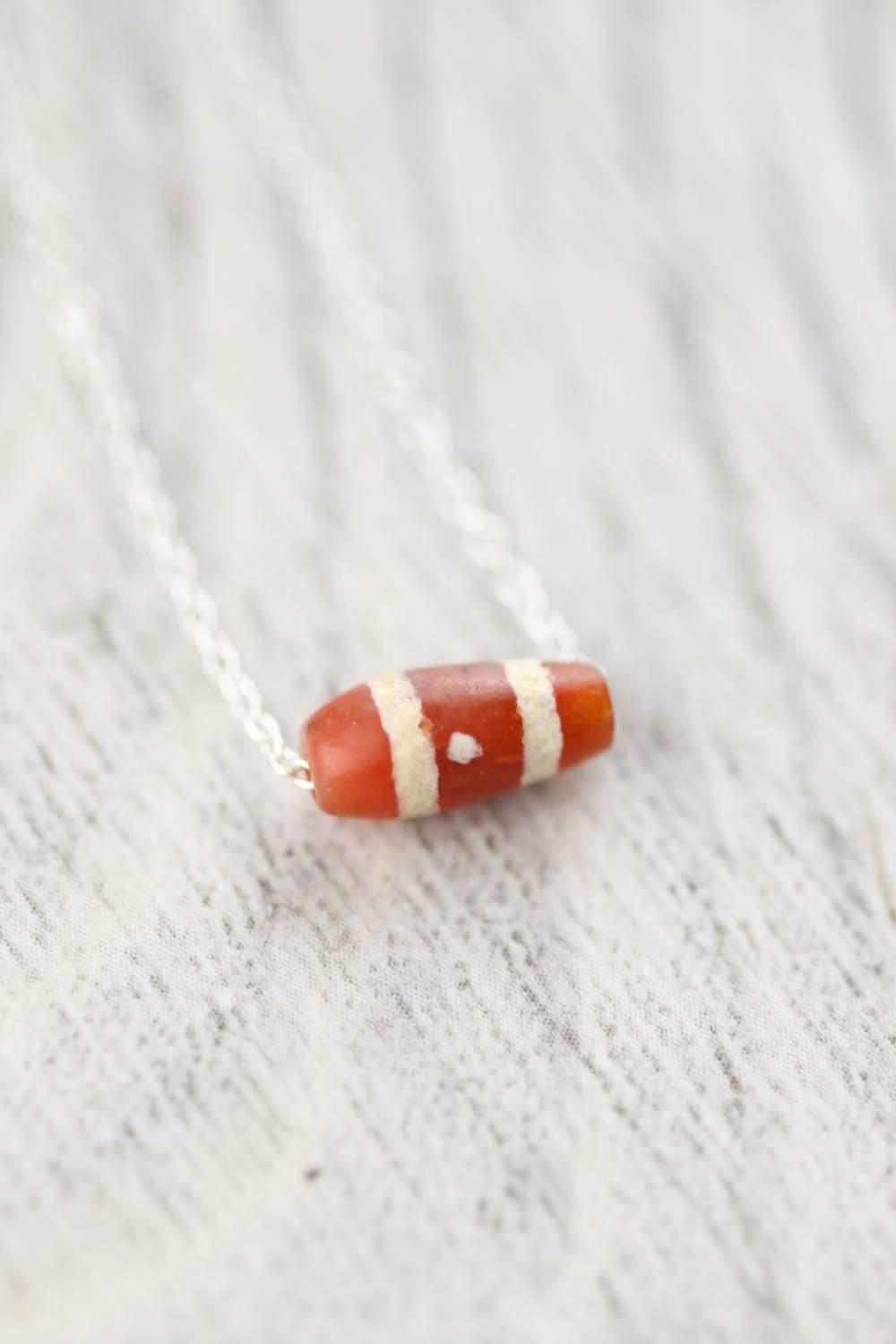 Ancient Striped Carnelian Bead
