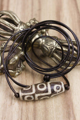Accumulation of Influence Nine Eye Dzi Bead Necklace