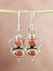 Antique Coral Passion Earrings