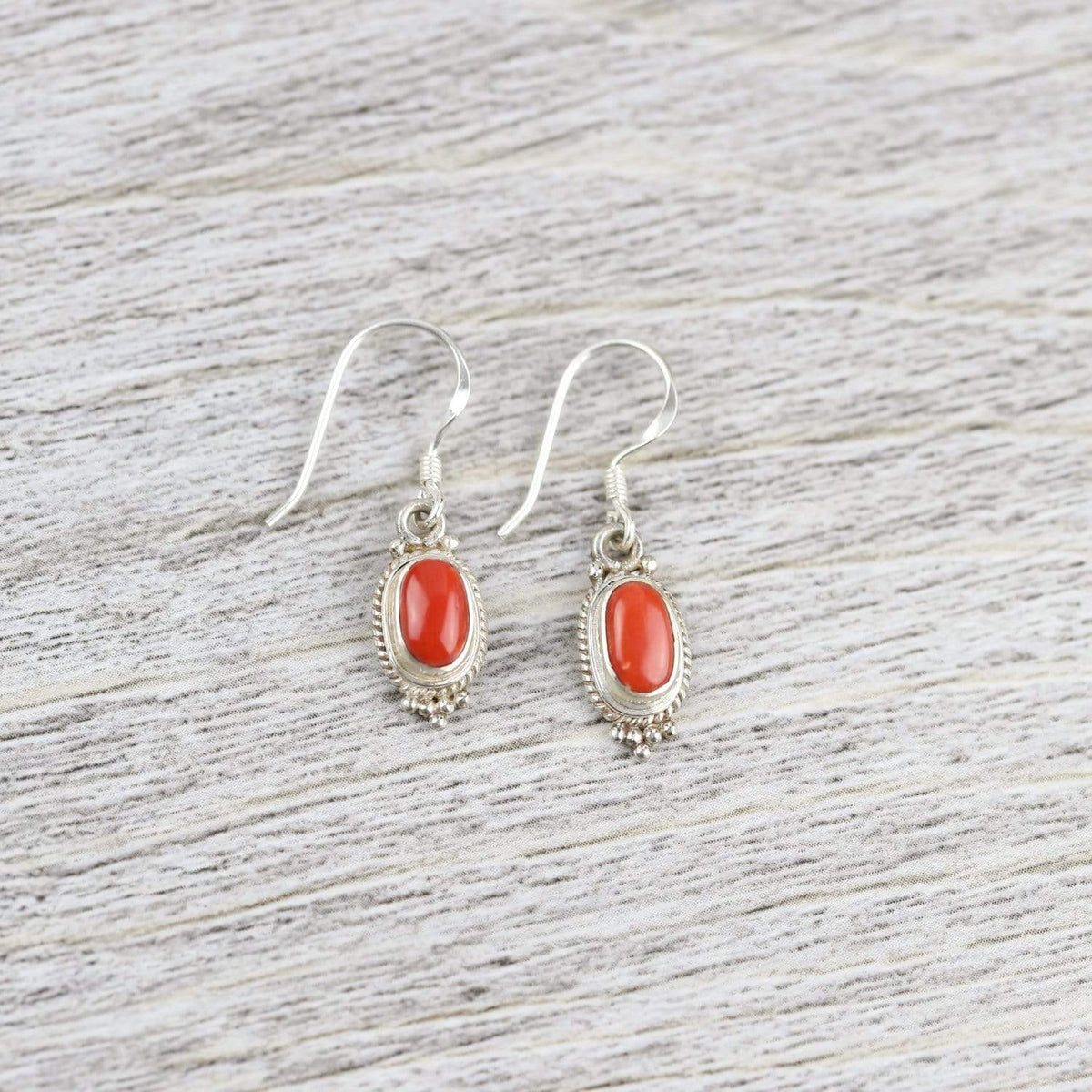Antique Coral Passion Earrings