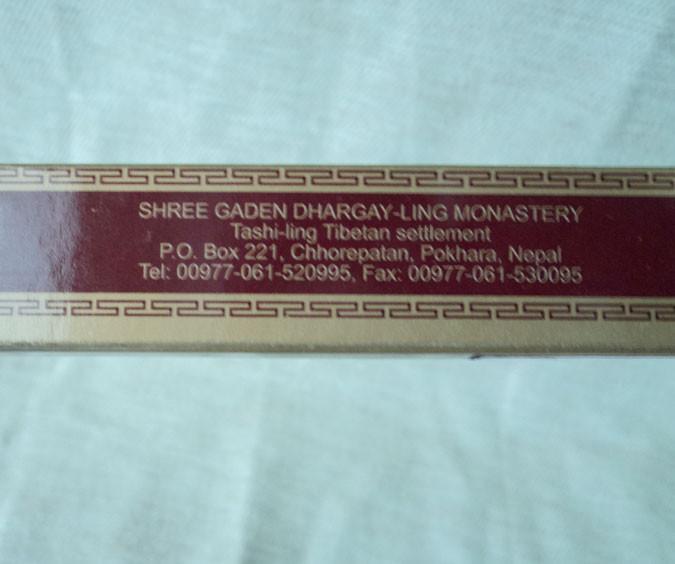 Agar 21  Ling Monastery Tibetan Settelment Incense from Pokhara Nepal