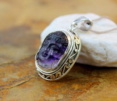Amethyst Buddha Pendant
