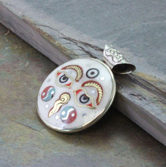 2 Sided Bone Pendant Dorje Design