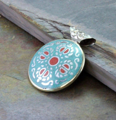 2 Sided Bone Pendant Dorje Design