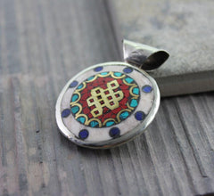 2 Sided Bone Pendant