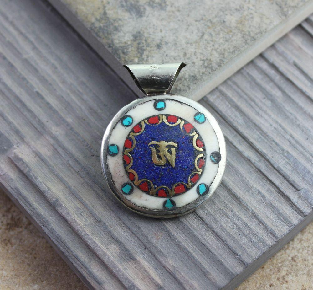 2 Sided Bone Pendant