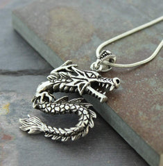 Amazing Solid Sterling Dragon Pendant