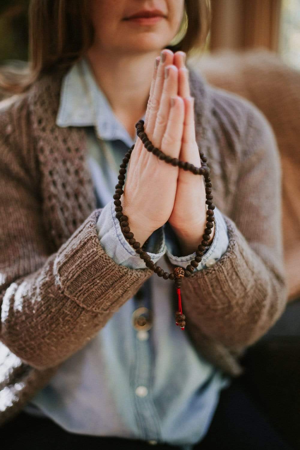108 Bead Dark Raktu Prayer Mala